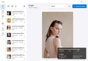 Real-time image preview interface