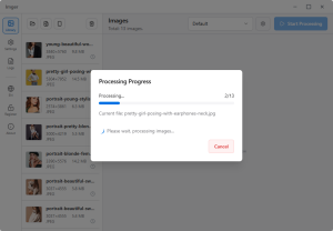 Batch image processing in progress